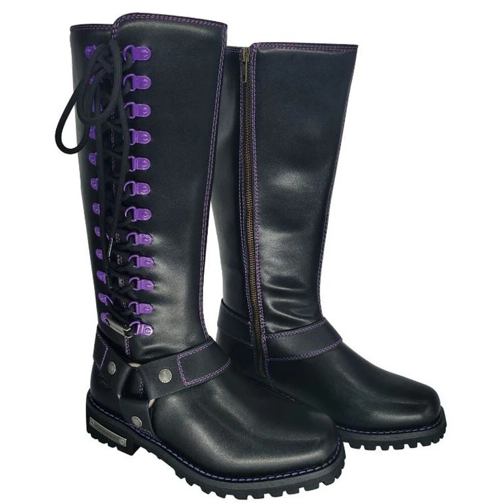 NWOT Dream Apparel Women's Harness Motorcycle Sz 7 Moto Goth Grunge Black Sexy